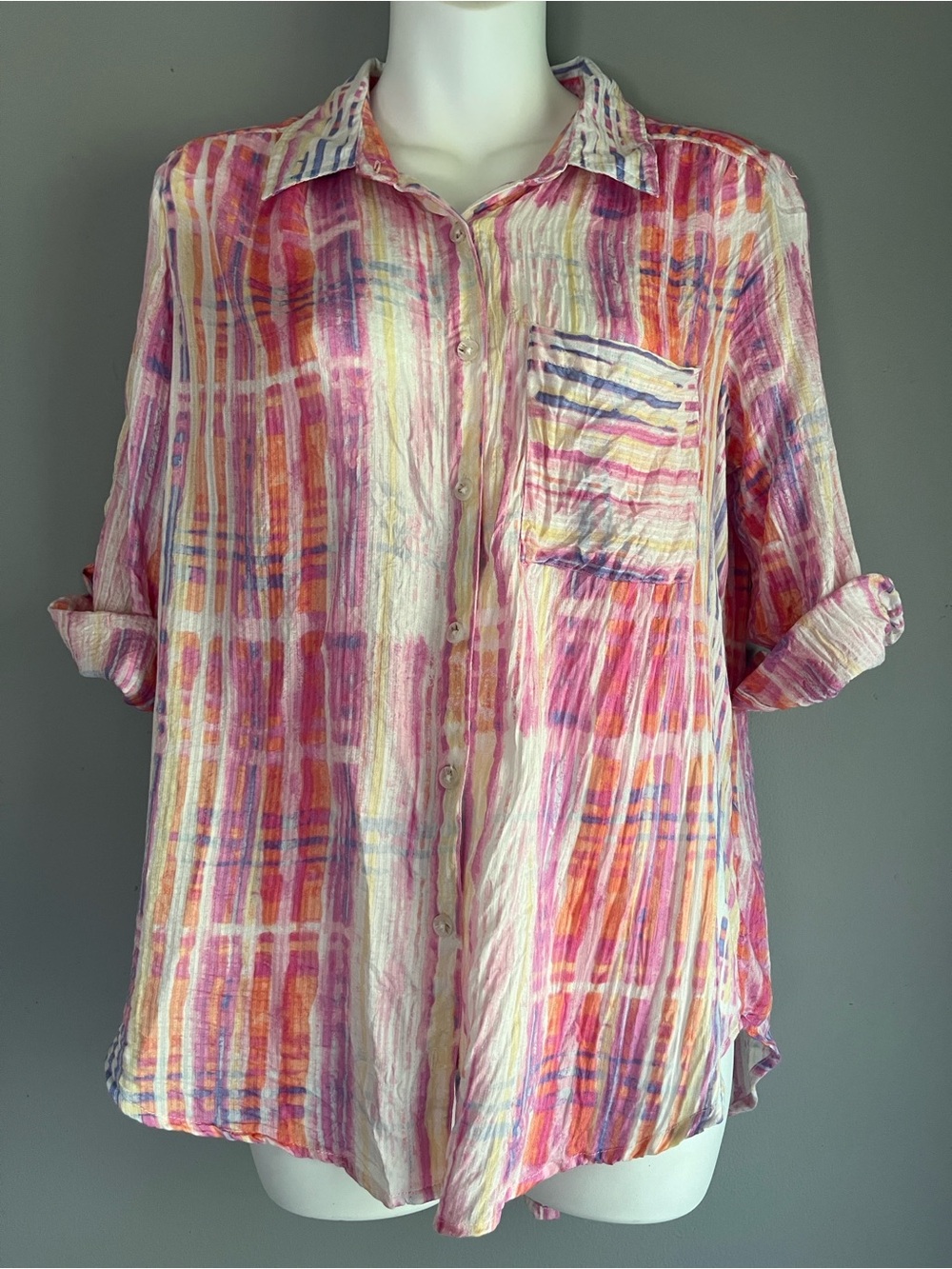 intro. Plaid Button-Down Shirt